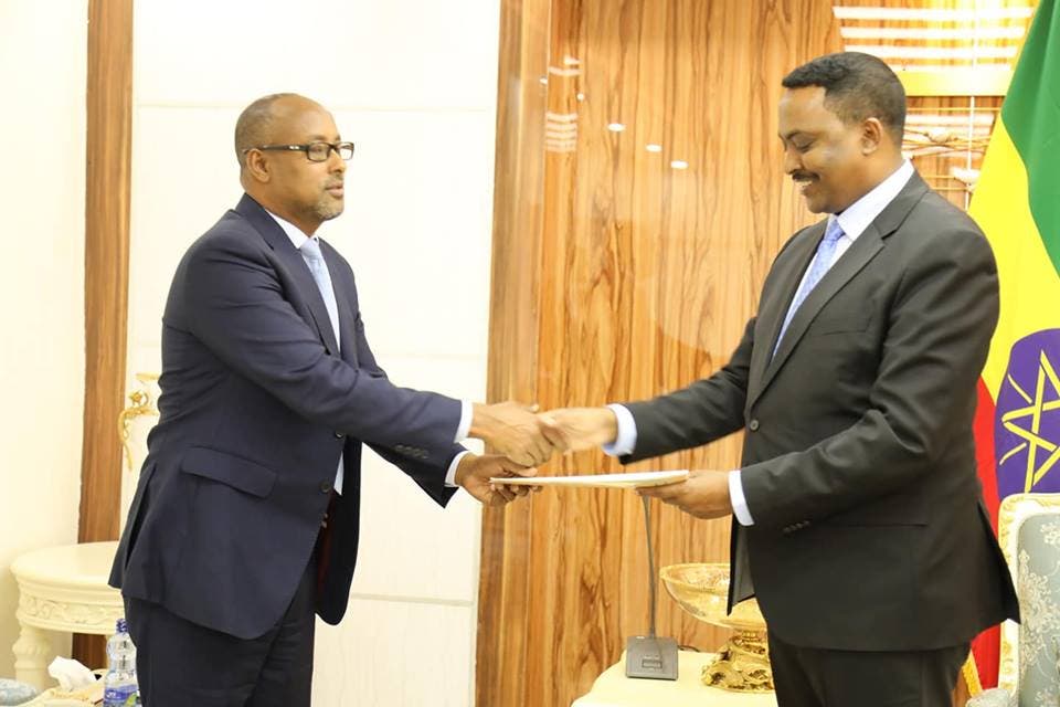 Somalia’s envoy delivers credentials to Ethiopian FM