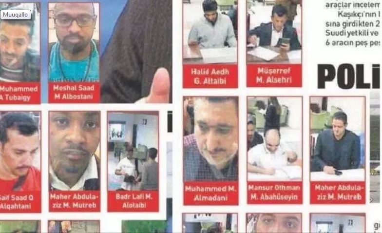 Sawirrada iyo magacyada saraakiisha Sacuudiyaanka ee loo haysto dilka Jamaal Khashoggi oo la shaaciyey