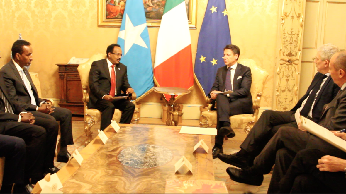 President Farmajo, Italian PM Conte hold bilateral talks