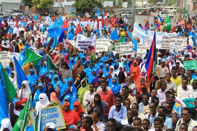 Dibad-bax lagu taageerayo go’aankii BF Somalia oo ka socda magaalada Muqdisho