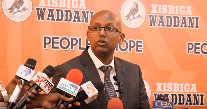 Waddani oo shaaciyey inuu hayo cadeymo ka dhana komishanka doorashada