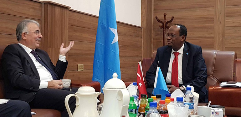 Sawirro: Wasiirka ganacsiga DF iyo safiirka Turkiga oo dhowr arrimo ka hadlay