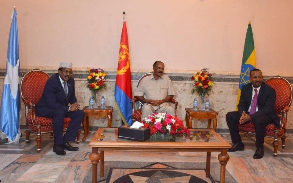 CC Sharmaarke oo kashifay ‘heshiis halis ah oo ay kala saxiixan rabaan’ Farmaajo, Abiy Ahmed iyo Afwerki