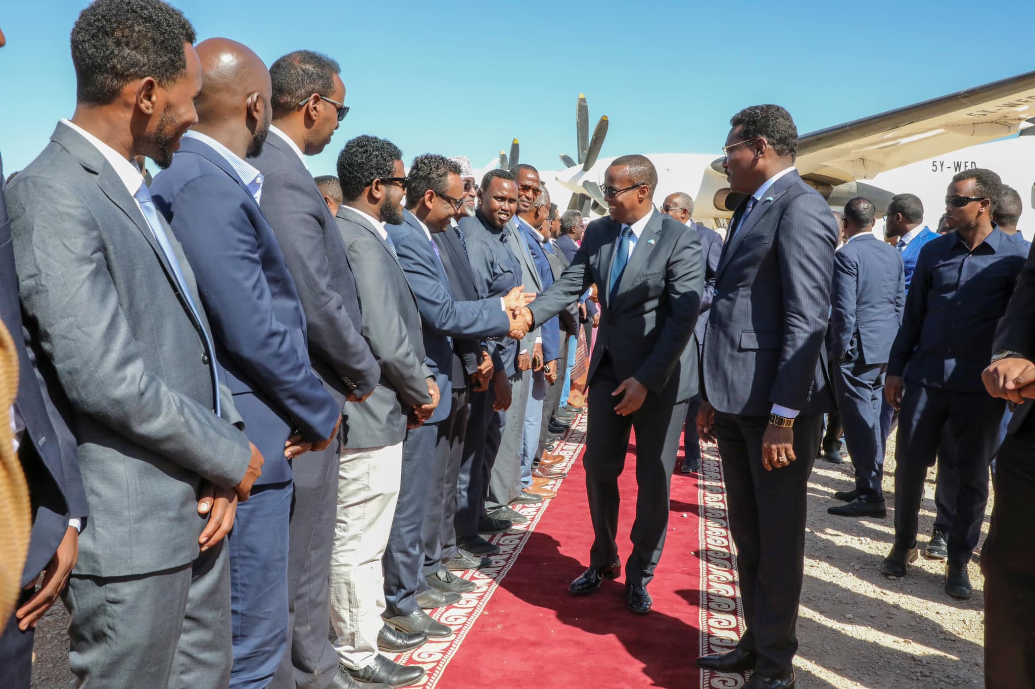 Madaxweyne goboleedkii labaad oo galabta gaaray Dhuusamareeb + Sawirro