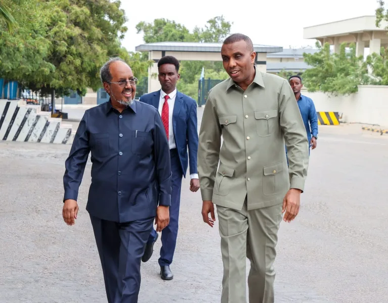Sawirro: Muxuu Xasan Sheekh xalay ku soo xiray Muqdisho?